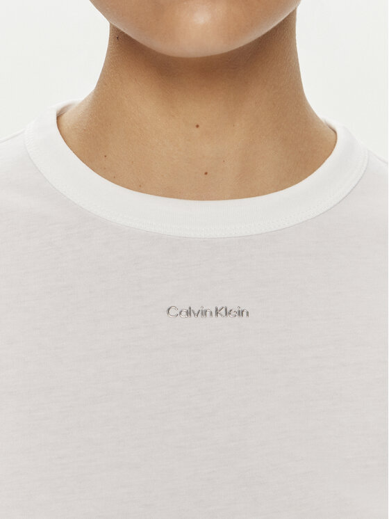Calvin Klein Calvin Klein Μπλουζάκι Nano Logo K20K207572 Λευκό Regular Fit