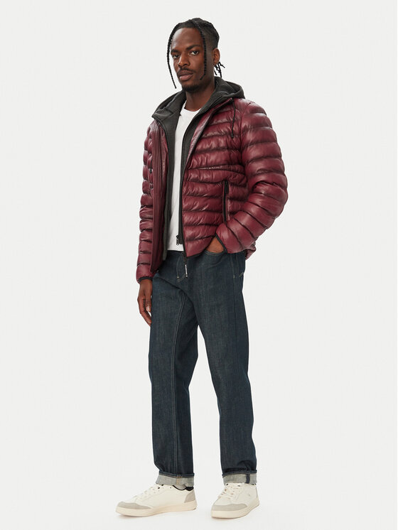 Milestone Milestone Кожено яке MSHarvey 631068 60905 Бордо Regular Fit