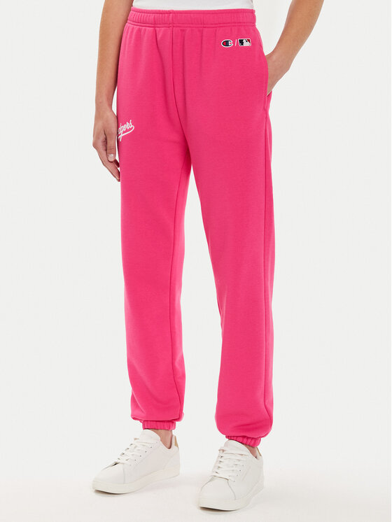 Champion Pantaloni da tuta League MLB Jankees 116468 Rosa Regular Fit Modivo