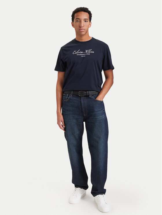 Calvin Klein Jeans Calvin Klein Jeans T-Shirt Script LV04RH830G Σκούρο μπλε Regular Fit