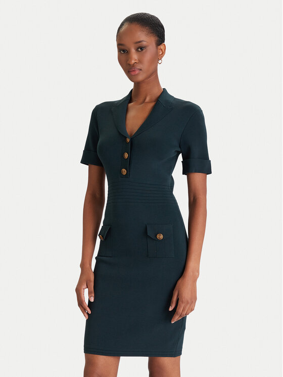 Guess Guess Плетена рокля W5YK29 Z0130 Зелен Slim Fit