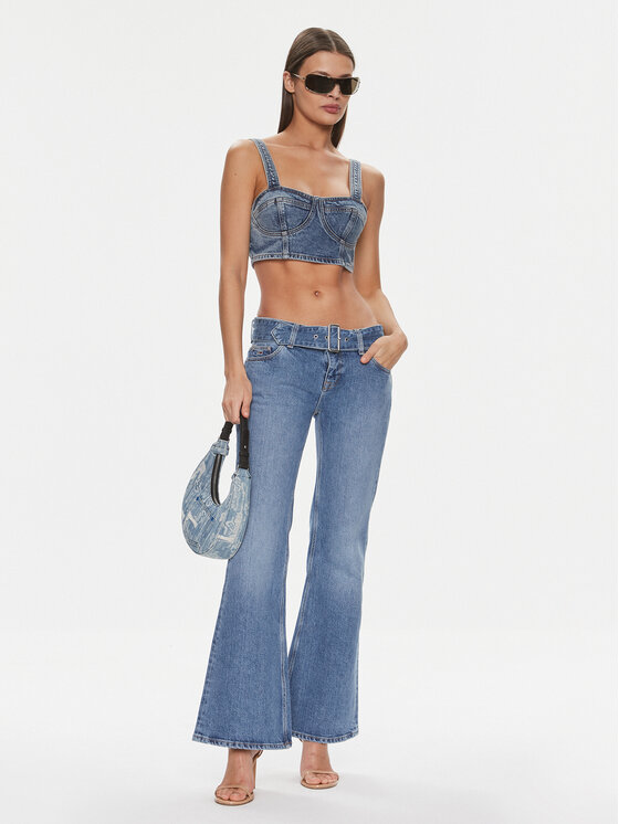 Tommy Jeans Tommy Jeans Top DW0DW17065 Modrá Slim Fit