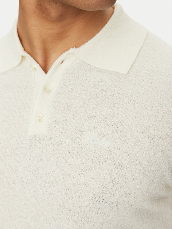 Robe di Kappa Robe di Kappa Polo majica Robe Giovani 65121IW Écru Regular Fit