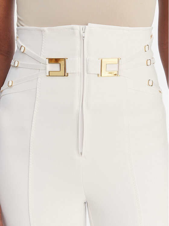 Elisabetta Franchi Elisabetta Franchi Hlače PA-158-61E2-V350 Bijela Skinny Fit