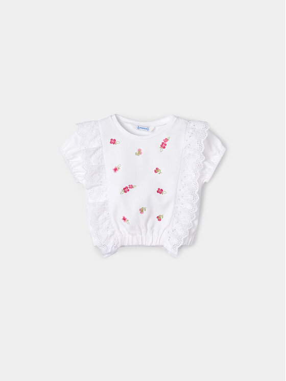 Mayoral Mayoral Bluse 3088 Weiß Regular Fit