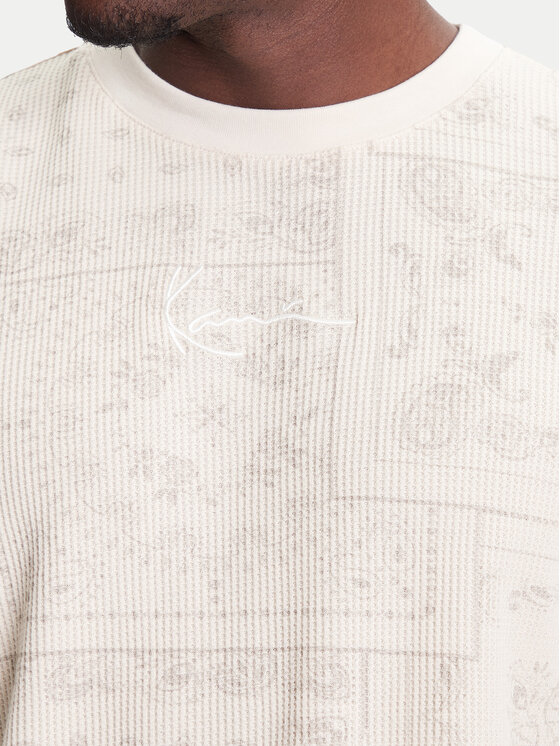 Karl Kani Karl Kani Pulóver Signature Paisley Waffle PD00005328 Bézs Regular Fit
