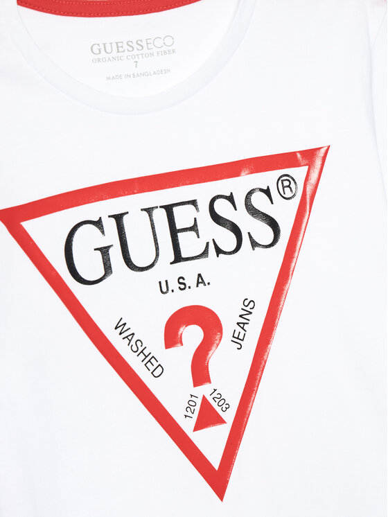 Guess Guess Tričko L73I55 K8HM0 Biela Regular Fit