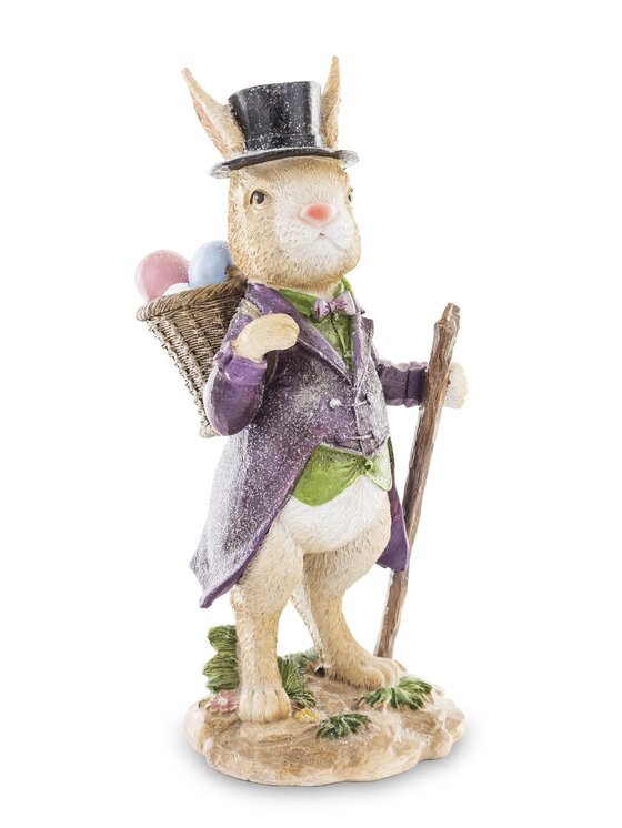 MIAhome MIAhome Figurka Królik wędrowiec 23x10x12 cm VAGABONDO Kolorowy