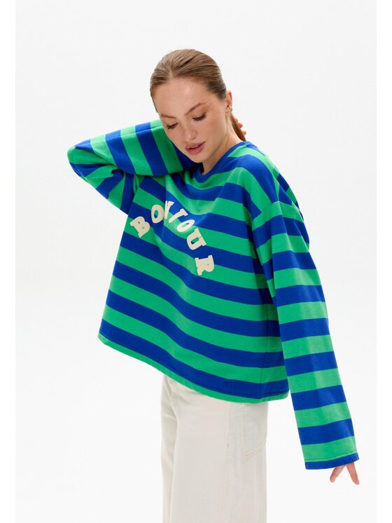 Mirons Mirons Longsleeve Print Kolorowy Regular Fit