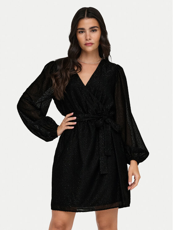 JDY Koktejlové šaty Roxy 15335628 Čierna Regular Fit