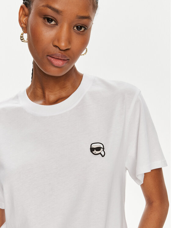 KARL LAGERFELD KARL LAGERFELD T-shirt Ikonik 2.0 245W1712 Bianco Regular Fit