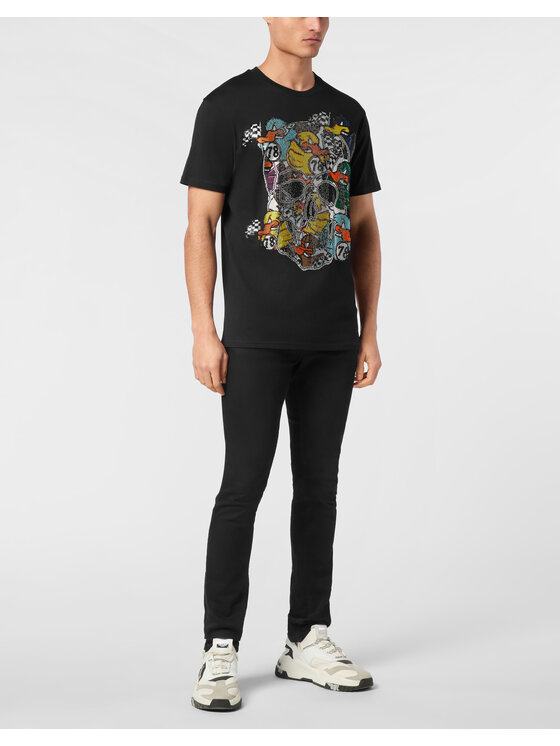 PHILIPP PLEIN PHILIPP PLEIN T-Shirt 23521 Czarny Regular Fit