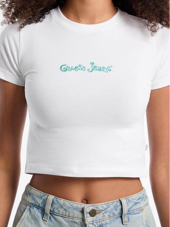 Guess Jeans Guess Jeans T-Shirt 177411 Biały Classic Fit