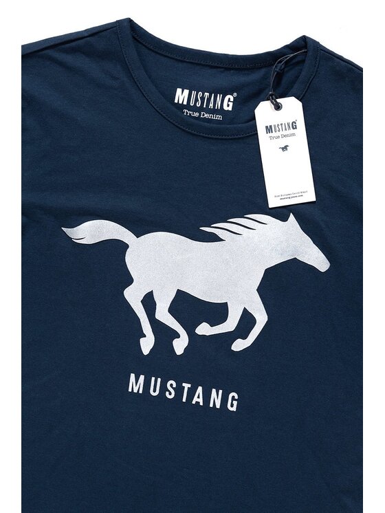 Mustang Mustang T-shirt PRINT TEE Blu Regular Fit