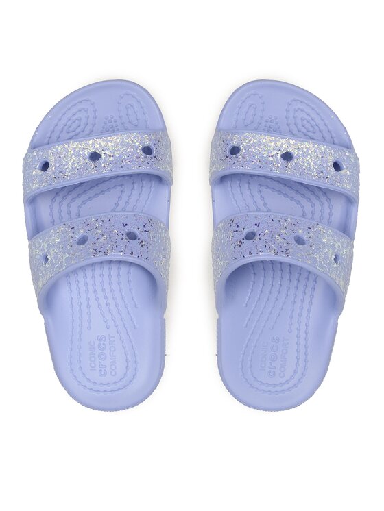 Crocs Crocs Klapki Classic Glitter Sandal K 207788 Fioletowy