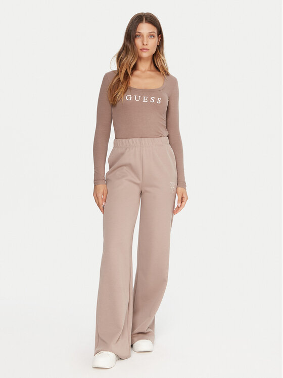 Guess Guess Μπλουζάκι O5RI00 KBBU1 Μπεζ Regular Fit