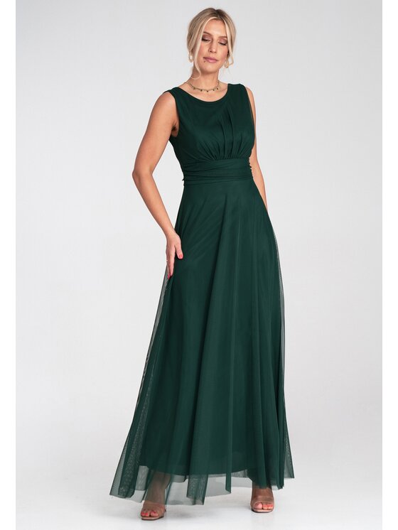 FIGL FIGL Koktejlové šaty M1205 Zelená Flared Fit