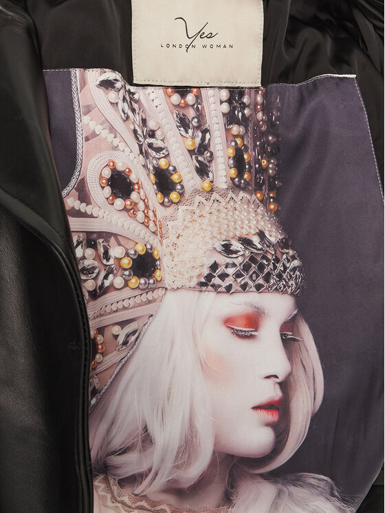 YES LONDON YES LONDON Geacă de piele NP1992 Negru Regular Fit