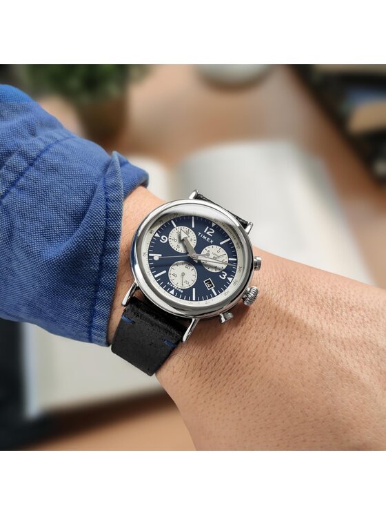 Timex Timex Zegarek Standard Chronograph TW2V71100 Czarny