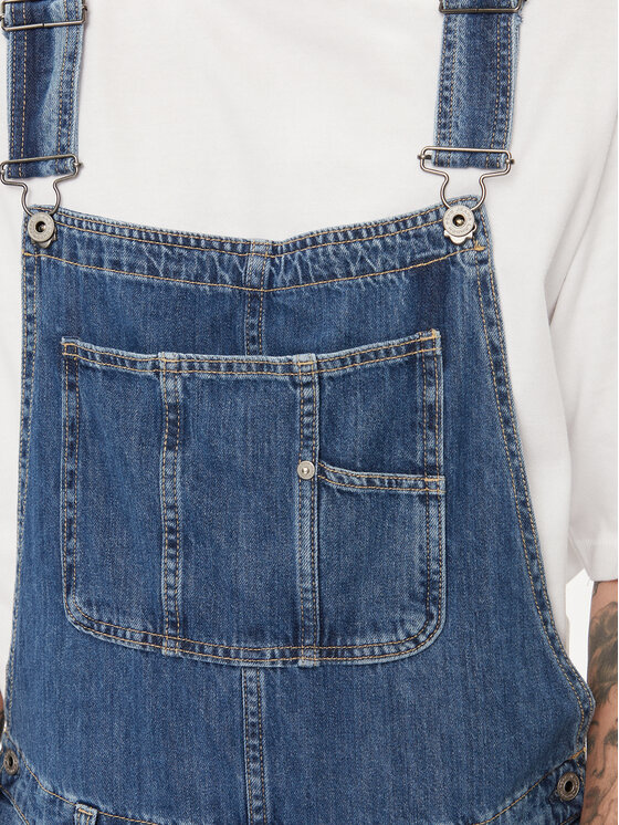 Pepe Jeans Pepe Jeans Гащеризон с презрамки Dougie Utility PM230077 Син Loose Fit
