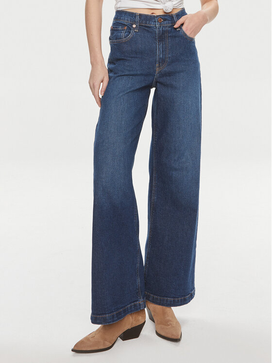 Gap Gap Blugi 406725 Albastru Wide Leg