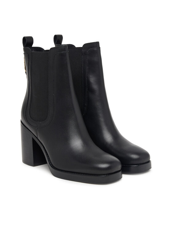 Tommy Hilfiger Tommy Hilfiger Боти Ltr Square Toe Heel Chelsea Boot FW0FW09555 Черен