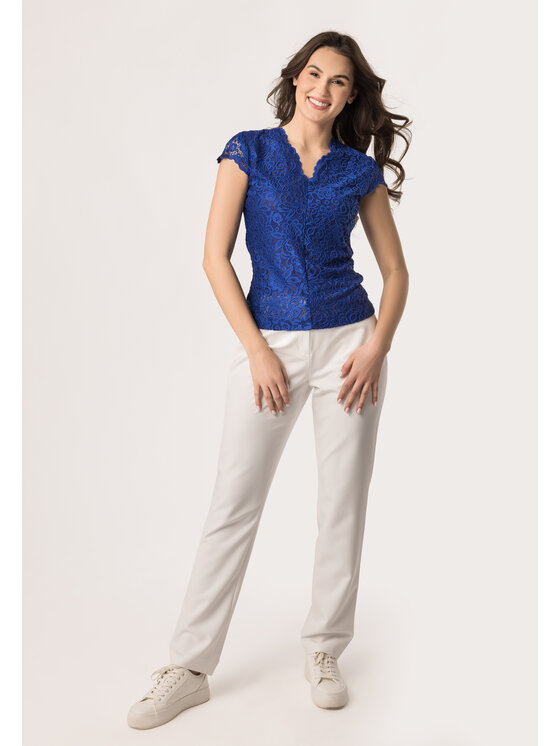 QUIOSQUE QUIOSQUE Blúzka MARZENIE BLOUSE Modrá Regular Fit