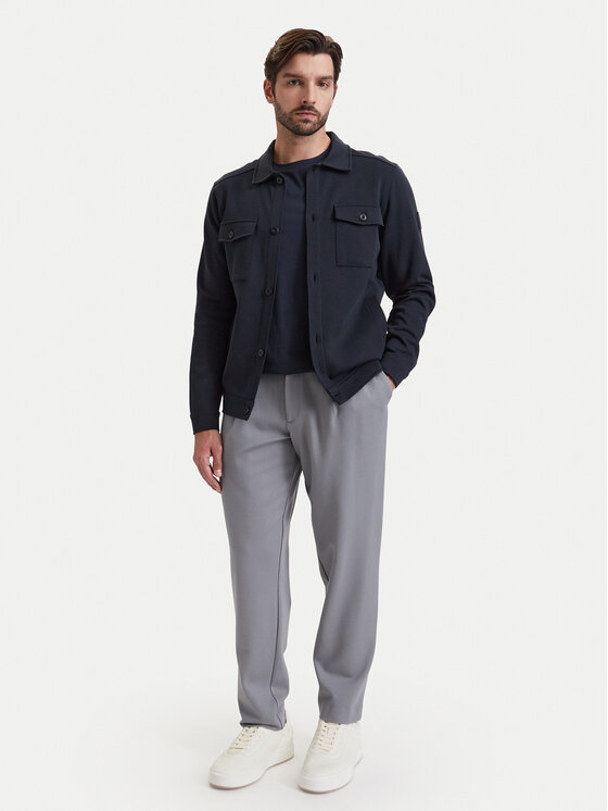 Calvin Klein Calvin Klein Pantaloni din material LV04LF607G Gri Tapered Fit