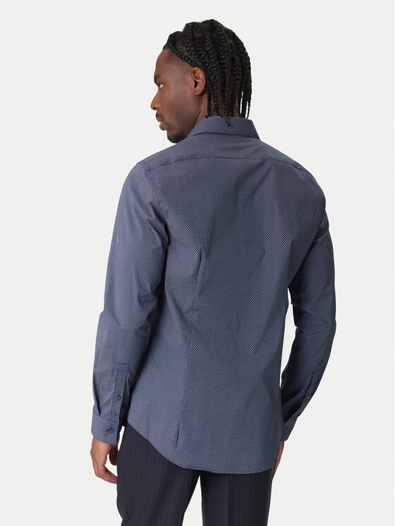 Calvin Klein Calvin Klein Koszula LV019EU083 Granatowy Slim Fit