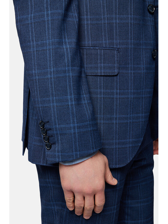 Lancerto Lancerto Garnitur Ramalio GA073124000006 Granatowy Slim Fit