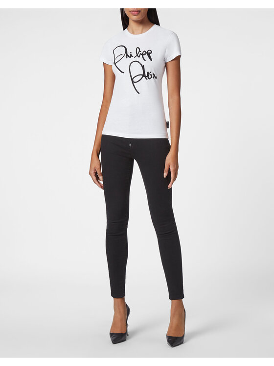 PHILIPP PLEIN PHILIPP PLEIN T-Shirt 4867 Biały Regular Fit