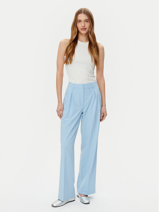 Vero Moda Vero Moda Bavlnené nohavice Liba 10324626 Modrá Wide Leg