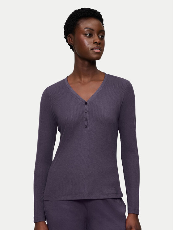 Triumph Triumph Μπλουζάκι πιτζάμας Mix&Match 10225031 Σκούρο μπλε Regular Fit
