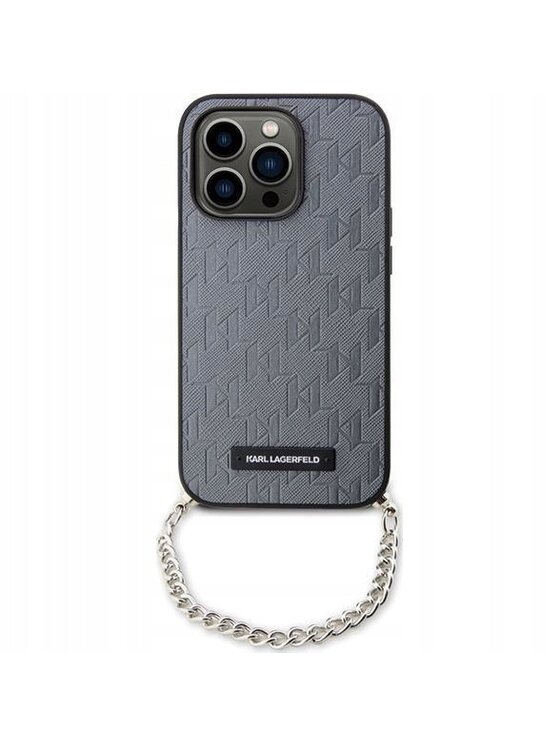 KARL LAGERFELD KARL LAGERFELD Etui na telefon Monogram Chain Srebrny