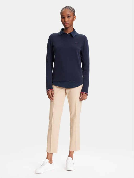 Tommy Hilfiger Tommy Hilfiger Džemper WW0WW44984 Tamnoplava Regular Fit