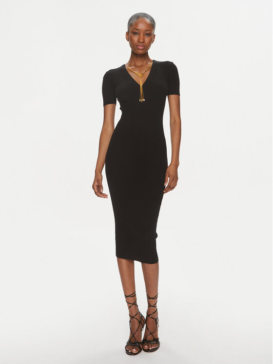 Elisabetta Franchi Elisabetta Franchi Kasdieninė suknelė AM-62S-41E2-V380 Juoda Slim Fit