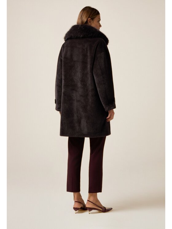 Oltre Oltre Cappotto 0083J000126N023 Grigio Baggy Fit