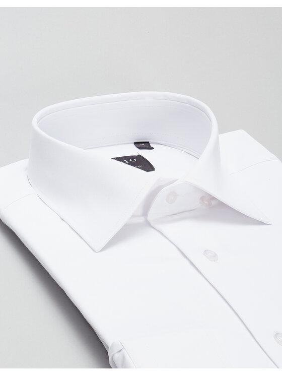 Borgio Borgio Koszula lumia Biały Slim Fit