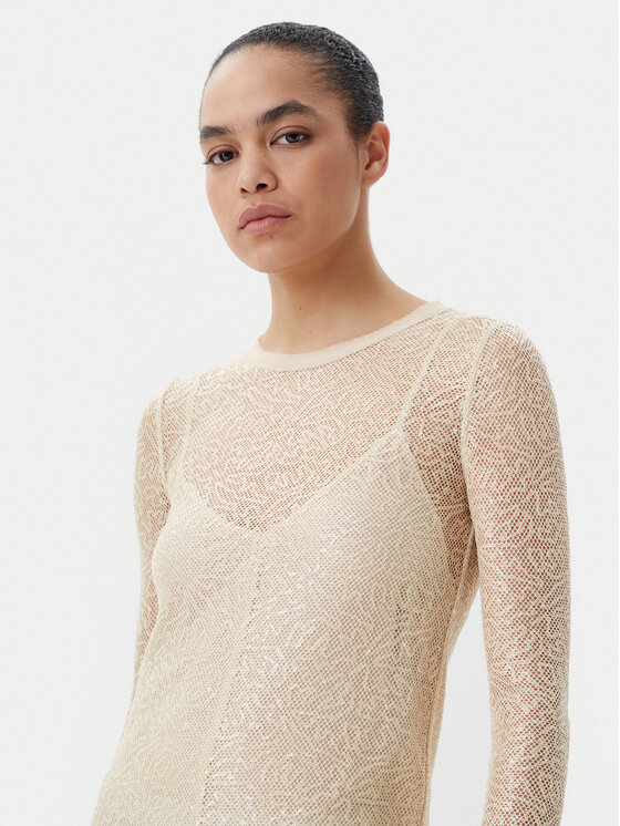 PINKO PINKO Rochie cocktail 104709 A2EX Bej Regular Fit