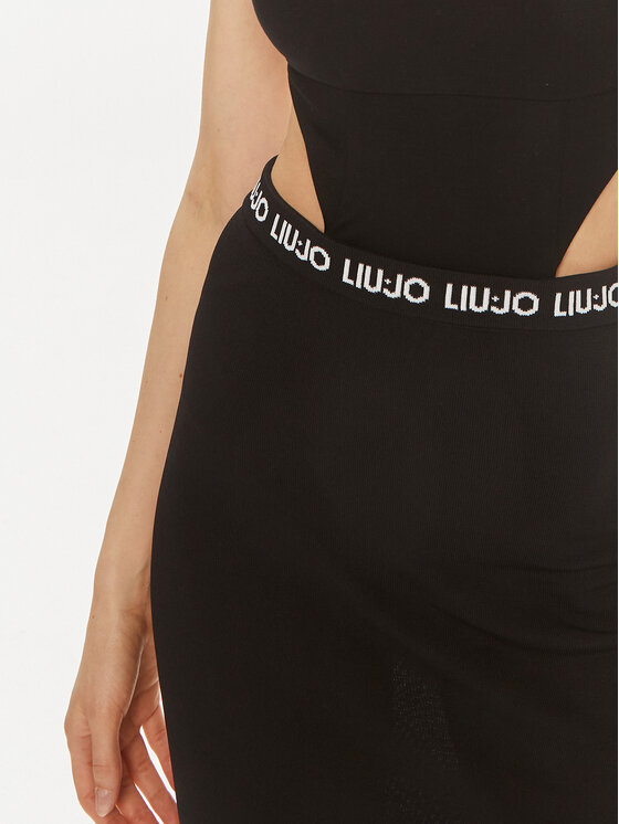 Liu Jo Liu Jo Bleistiftrock Ecs Gonna Maglia Lon TA4224 MS36L Schwarz Slim Fit