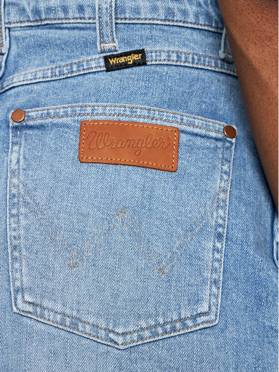 Wrangler Dzinsova Sukna Mom W22vjh28x Tmavomodra Slim Fit Modivo Sk