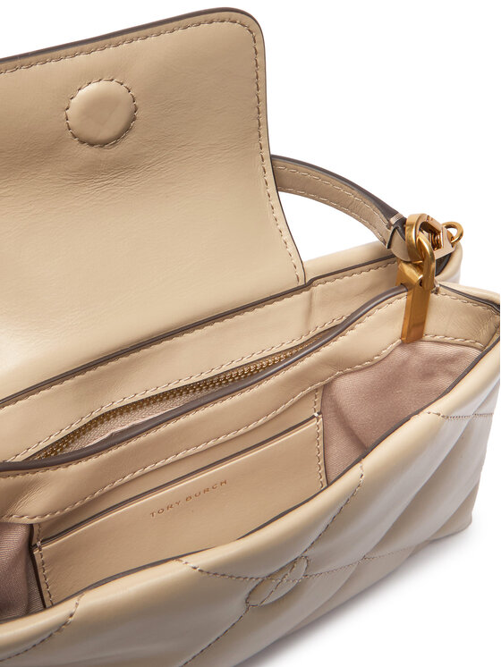 Tory Burch Tory Burch Дамска чанта Kira Diamond Quilt East-West Top Handle 174999 Бежов