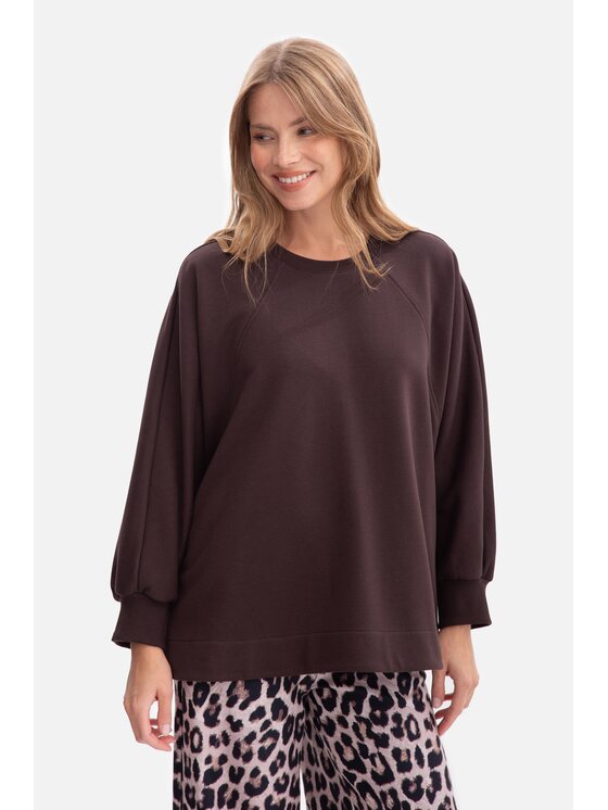 BeWear BeWear Bluza b306 Brązowy Baggy Fit