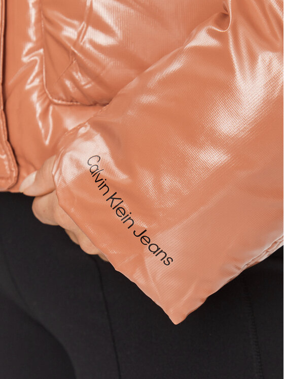 Calvin Klein Jeans Calvin Klein Jeans Μπουφάν χειμωνιάτικο High Shine J20J221884 Πορτοκαλί Oversize
