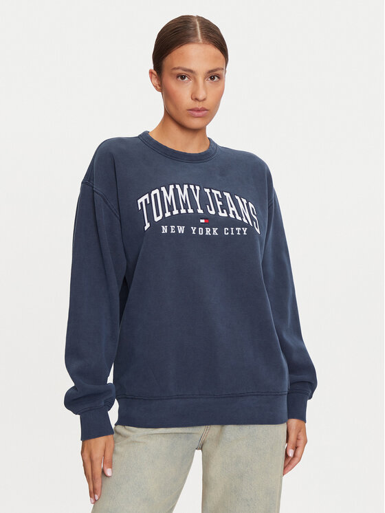 Tommy Jeans Tommy Jeans Pulóver Varsity DW0DW19824 Sötétkék Regular Fit