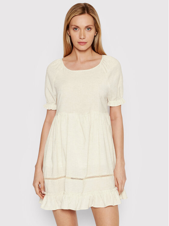 DeeZee DeeZee Ежедневна рокля Maggie 3FB059 Бежов Regular Fit
