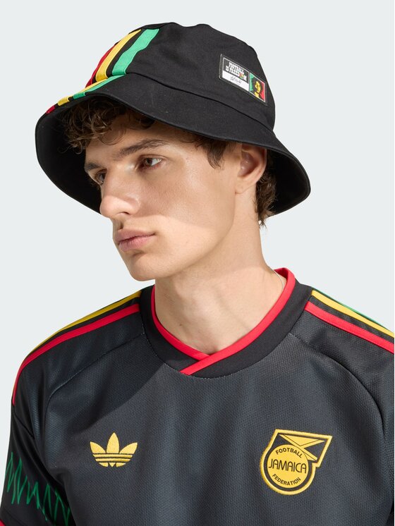 adidas adidas Koszulka techniczna Jamaica 26 x Bob Marley Away Jersey Czarny Slim Fit