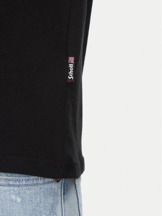 SCHOTT N.Y.C. SCHOTT N.Y.C. T-krekls TSCASUALV Melns Regular Fit