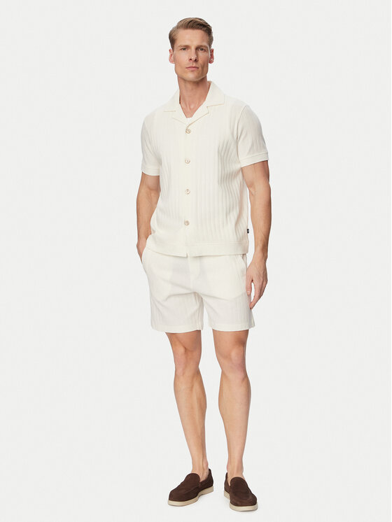 JOOP! JOOP! Šortky z materiálu Juanito 30104273 Krémová Regular Fit