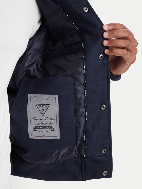 Guess Guess Bomber striukė M6YL23 W2814 Tamsiai mėlyna Regular Fit